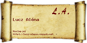 Lucz Aléna névjegykártya